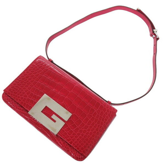 Gucci crocodile GG logo Shoulder Bag leather red - Picture 5 of 8
